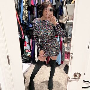 SHEIN Vibrant Sequin Mini Dress